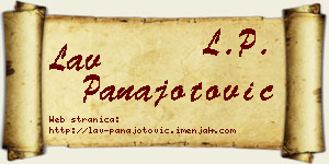 Lav Panajotović vizit kartica